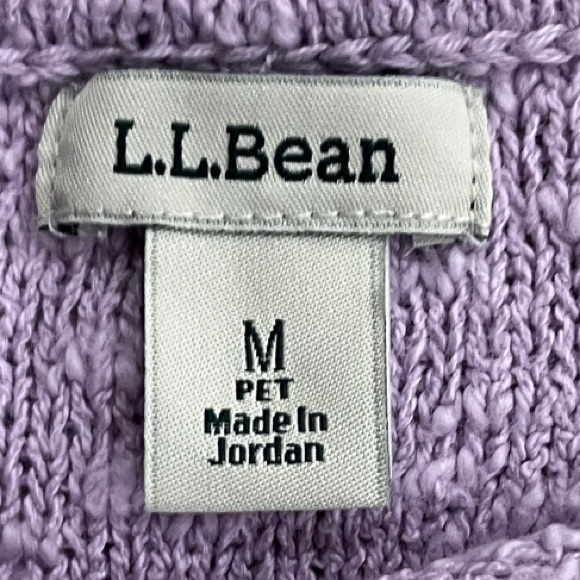 L.L. Bean Women's Lilac Crew Neck Sweater 100% COTTON. - Picture 2 of 3